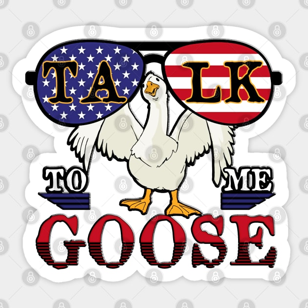 Vintage talk to me goose glasses aviation Sticker by masterpiecesai